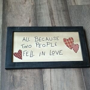 Charming Black Frame with Heartfelt Love Quote